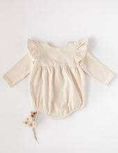 Load image into Gallery viewer, Milana Winged Cotton Playsuit - Almond Cream