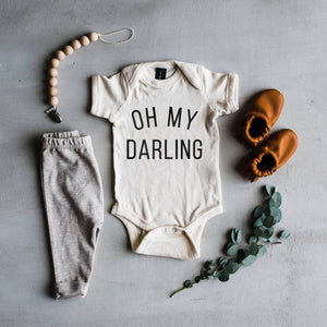Oh My Darling Baby Bodysuit - Cream