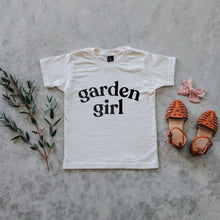 Load image into Gallery viewer, Garden Girl Organic Kids Tee - Cream