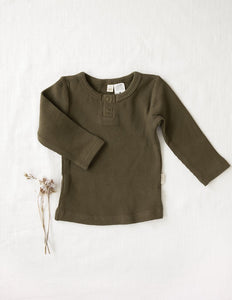Willow waffle Long Sleeve - Olive